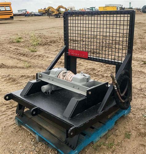 winch attachment for skid steer|recovery winch for skid steer.